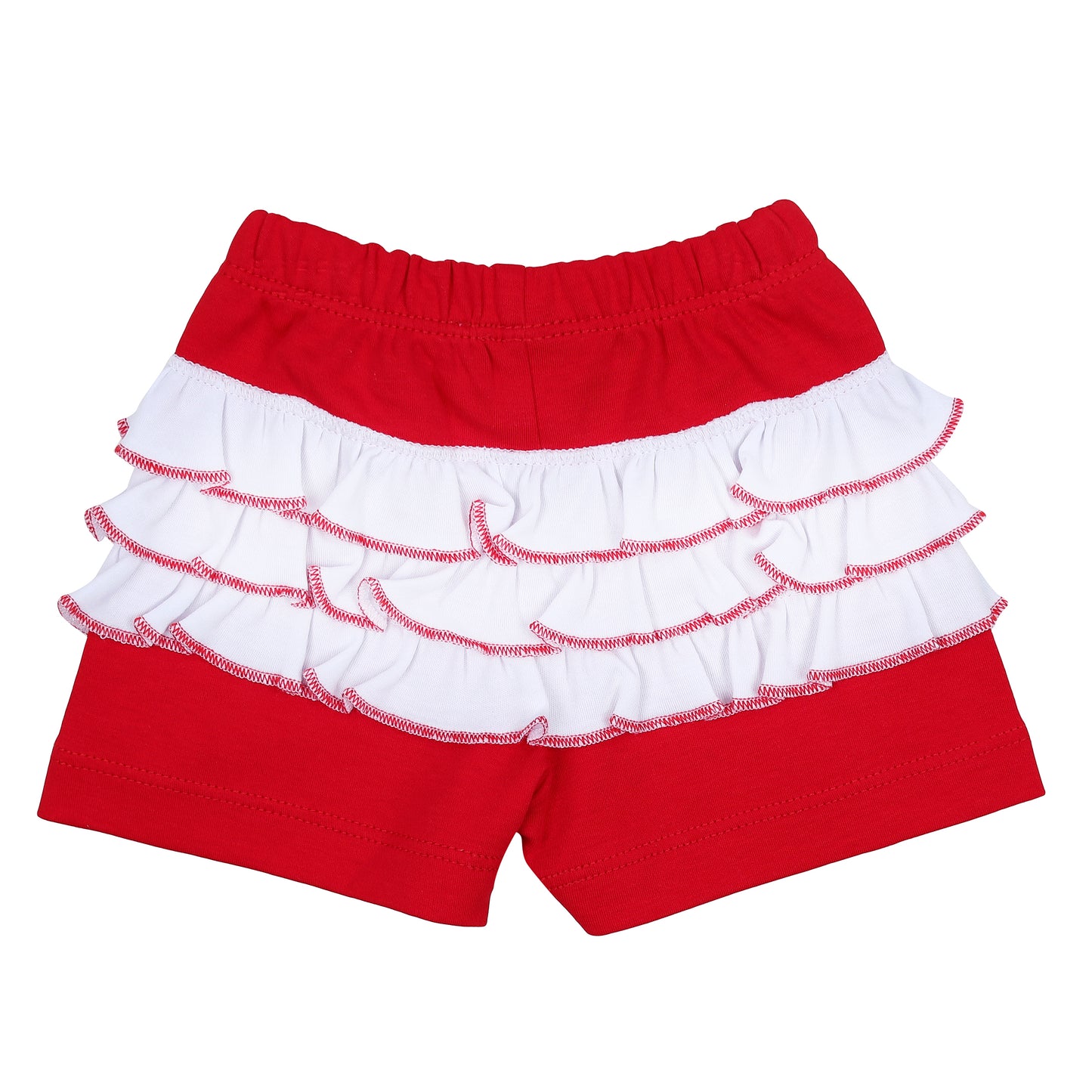 Red, White and Blue! Emb Ruffle Flutter Short Set