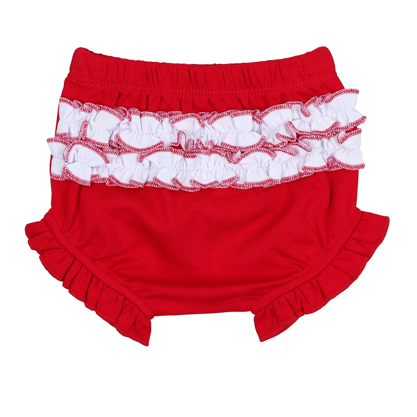 Red, White and Blue! Emb Collared Ruffle Diaper Cover Set