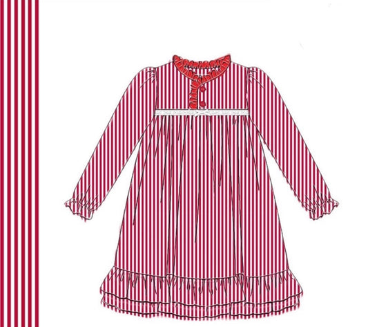 Candy Cane Stripe Girl Gown