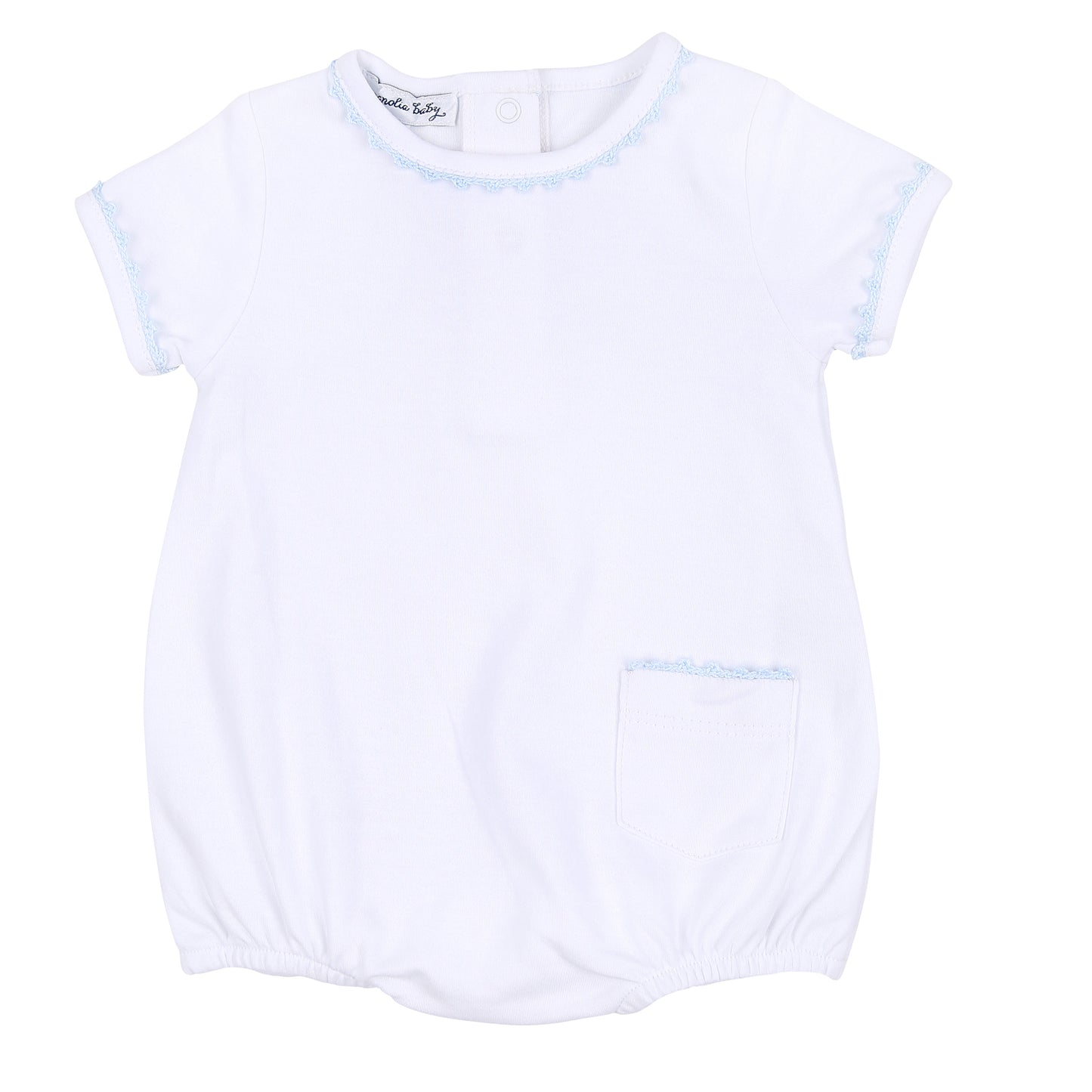Baby Joy Crochet Trim Short Sleeve Bubble