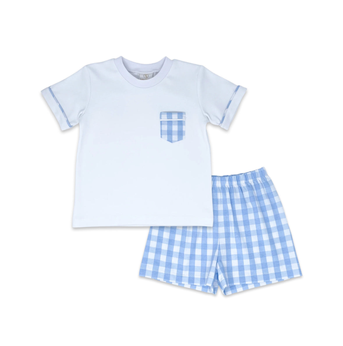 Charlie Short Set - White, Baldwin Blue Buffalo Check