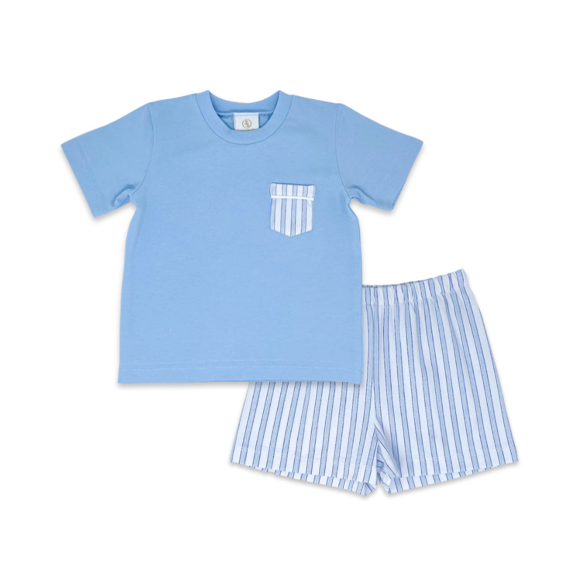 Charlie Short Set - Baytown Blue, Perfect Day Blue Pinstripe