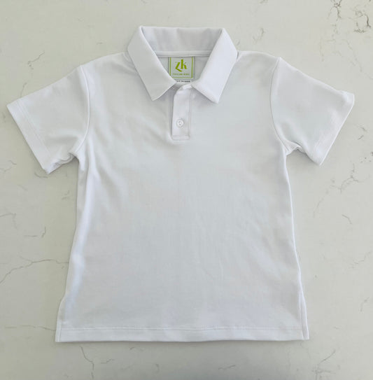 Boy Ian Polo Knit Solid White Shirt