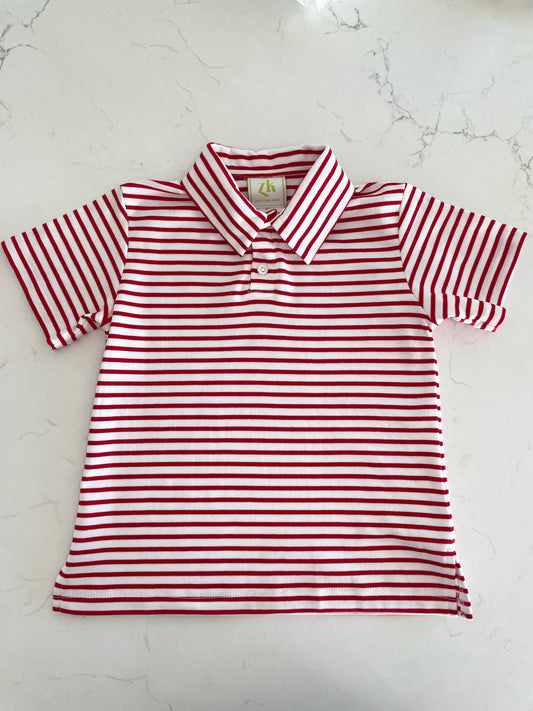 Boy Ian Polo Shirt Red Stripe