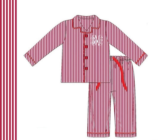 Candy Cane Stripe Button Down Set