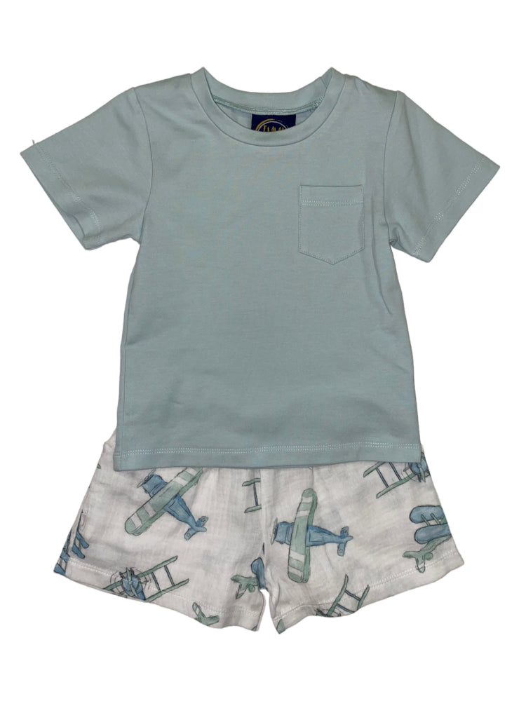 Airplane Boys Short Set