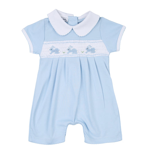 Pastel Bunny Classics Smocked Collared Short Playsuit