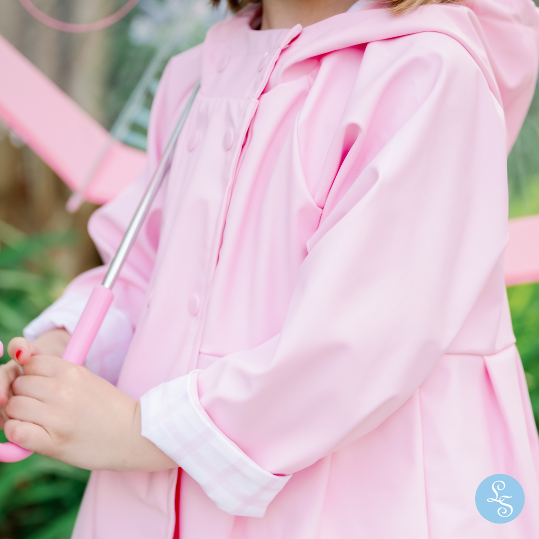 Rainy Day Raincoat - Pink, Wilmington Pink Windowpane