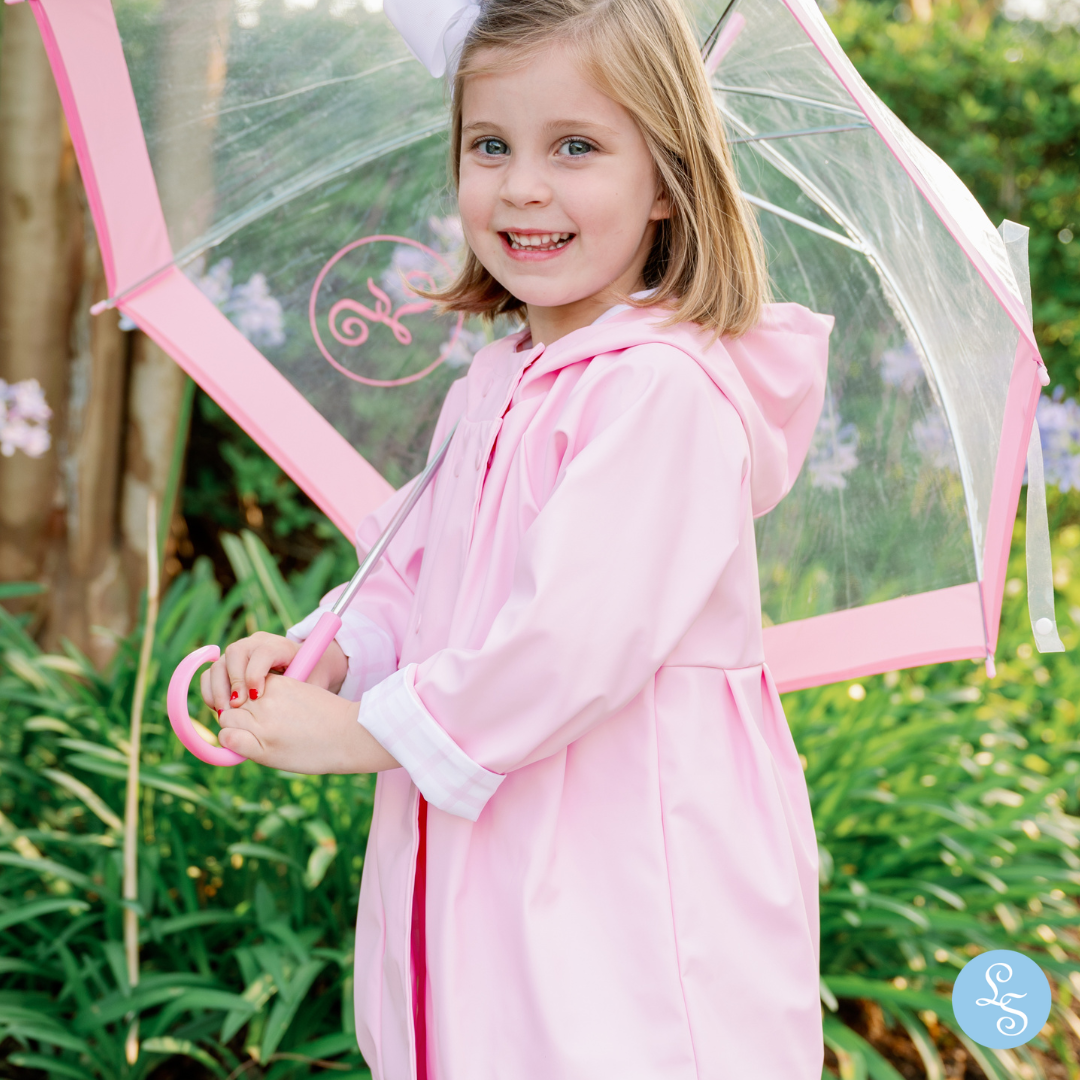 Rainy Day Raincoat - Pink, Wilmington Pink Windowpane