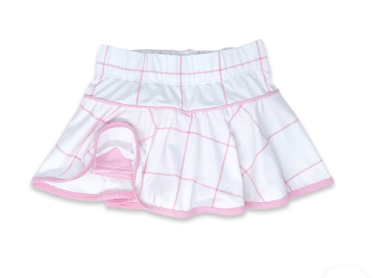 Quinn Skort - Pink Windowpane