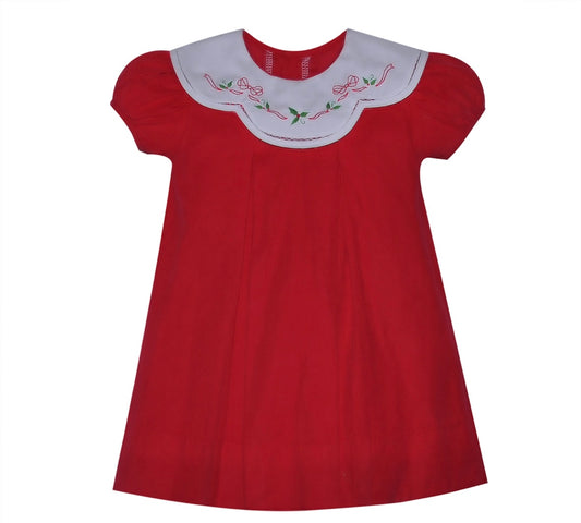 Red Ella Dress with Hollies