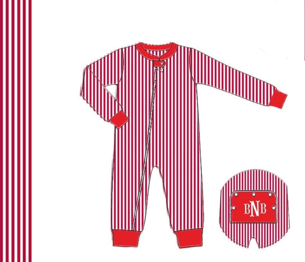 Candy Cane Stripe Unisex Zippie