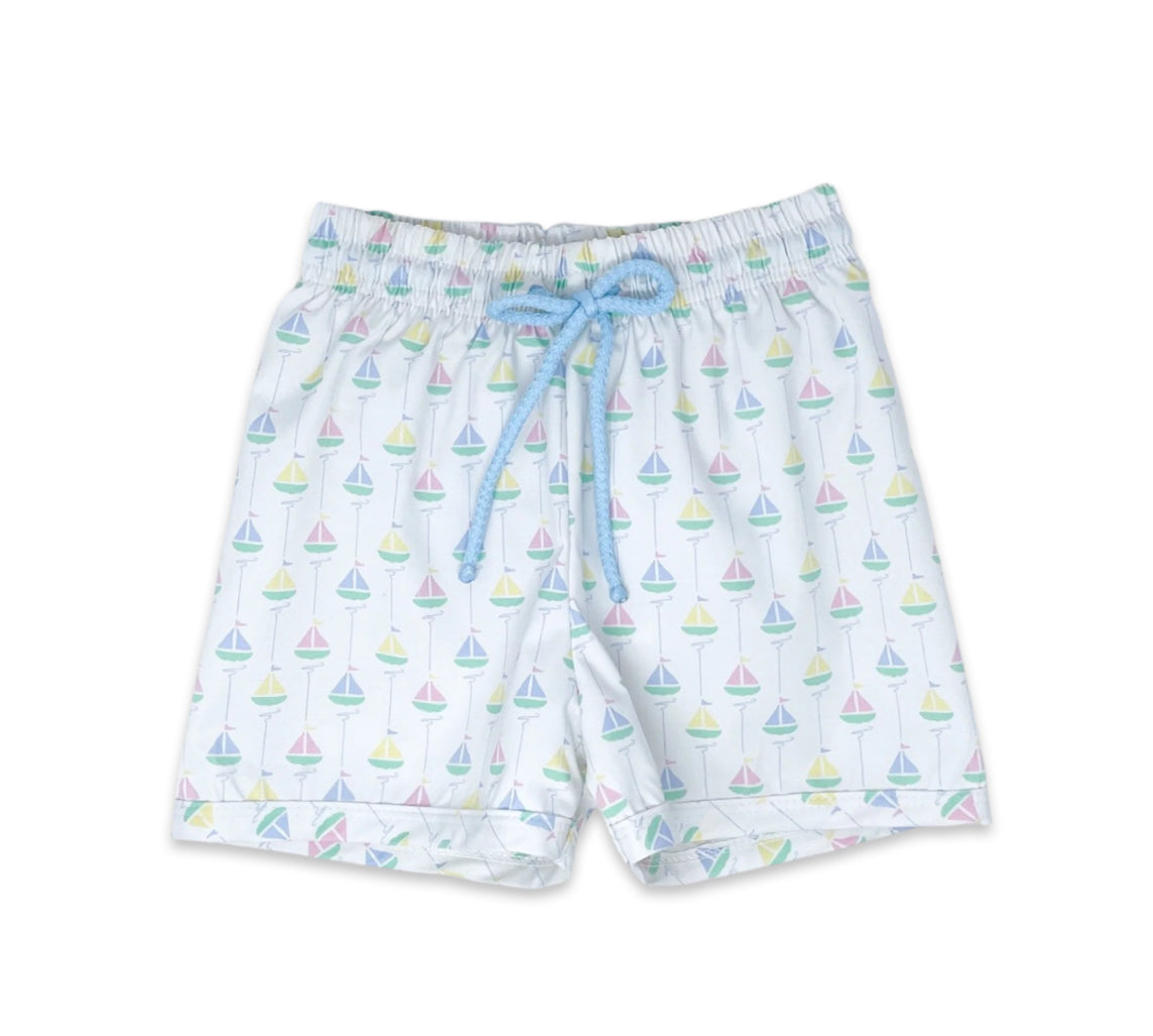 Barnes Bathing Suit - Seaside Sailboat