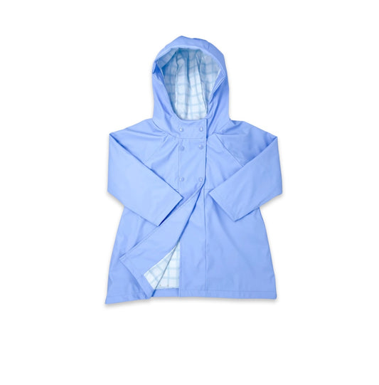 Rainy Day Raincoat - Blue, Whales Blue Windowpane