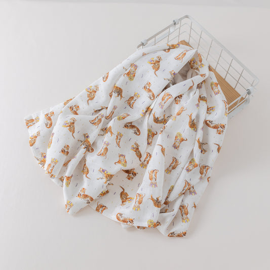 Most Valuable Cub: Louisiana Organic Muslin Swaddle Blanket