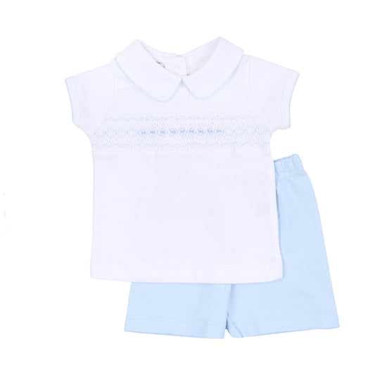 Magnolia Baby Hailey and Harry Smocked Collared Short Set