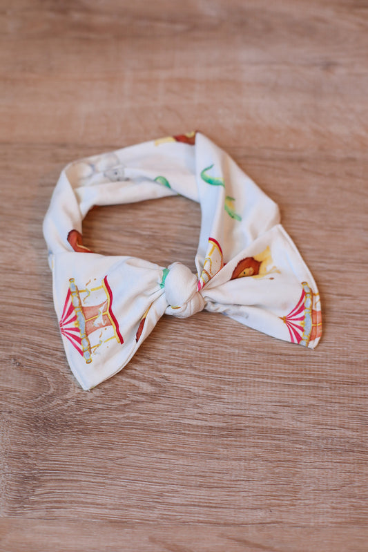 Under The Big Top Bamboo Bow Headband