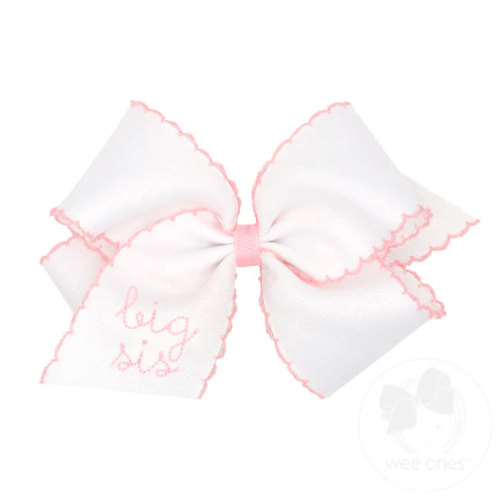 Wee Ones Small King Big Sister Bow Moonstitch Trim