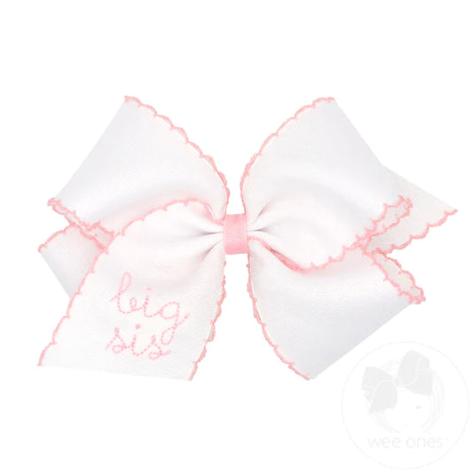 Wee Ones Small King Big Sister Bow Moonstitch Trim