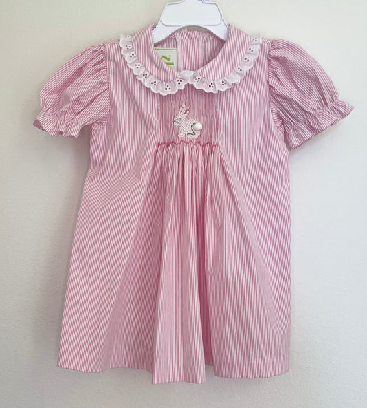 Seersucker Bunny Silas Dress Pink