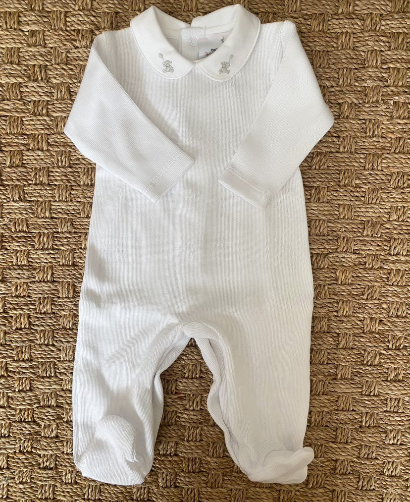 Unisex white knit layette