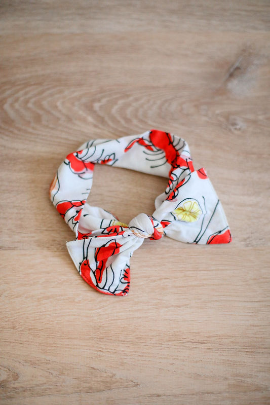 Crawfish Bamboo Bow Headband