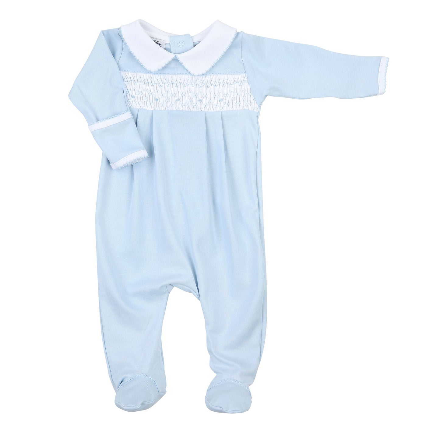 Magnolia Baby Sophia and Oliver Smocked Collared Boy Footie