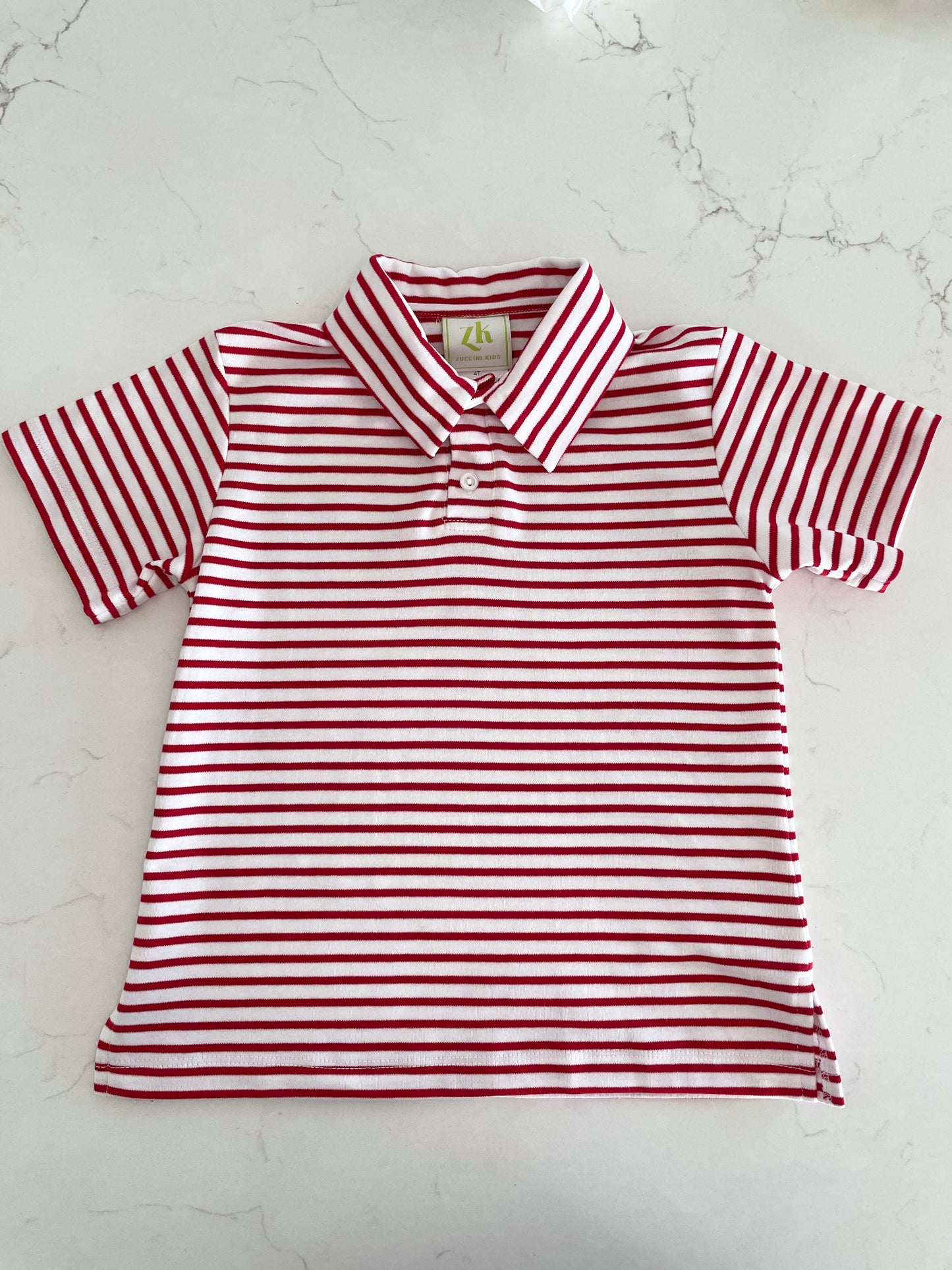 Boy Ian Polo Shirt Red Stripe